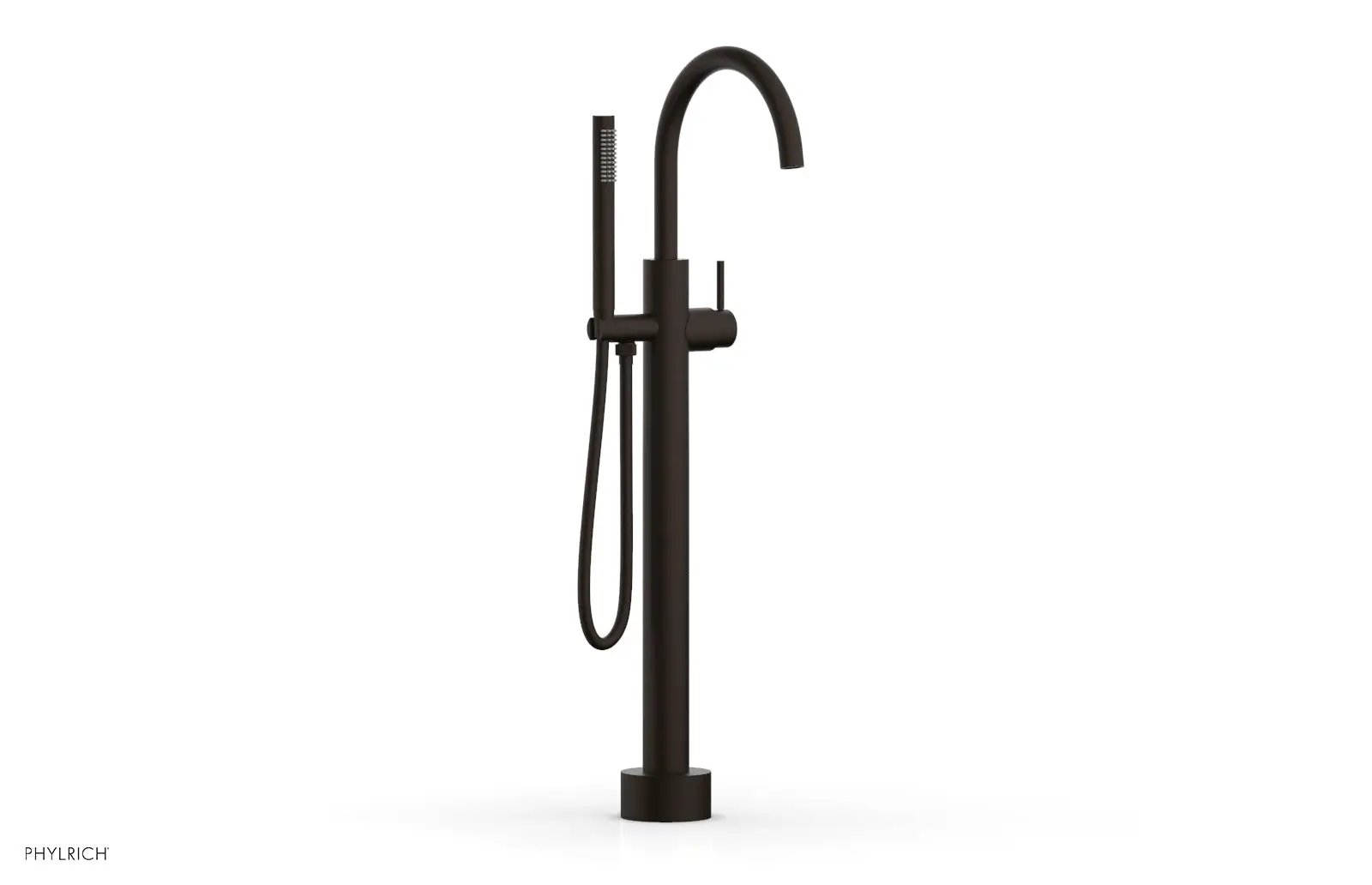 Phylrich BASIC II Low Floor Mount Tub Filler - Lever Handle with Hand Shower by Phylrich