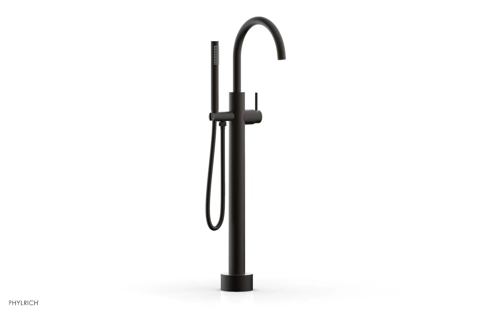 Phylrich BASIC II Low Floor Mount Tub Filler - Lever Handle with Hand Shower by Phylrich