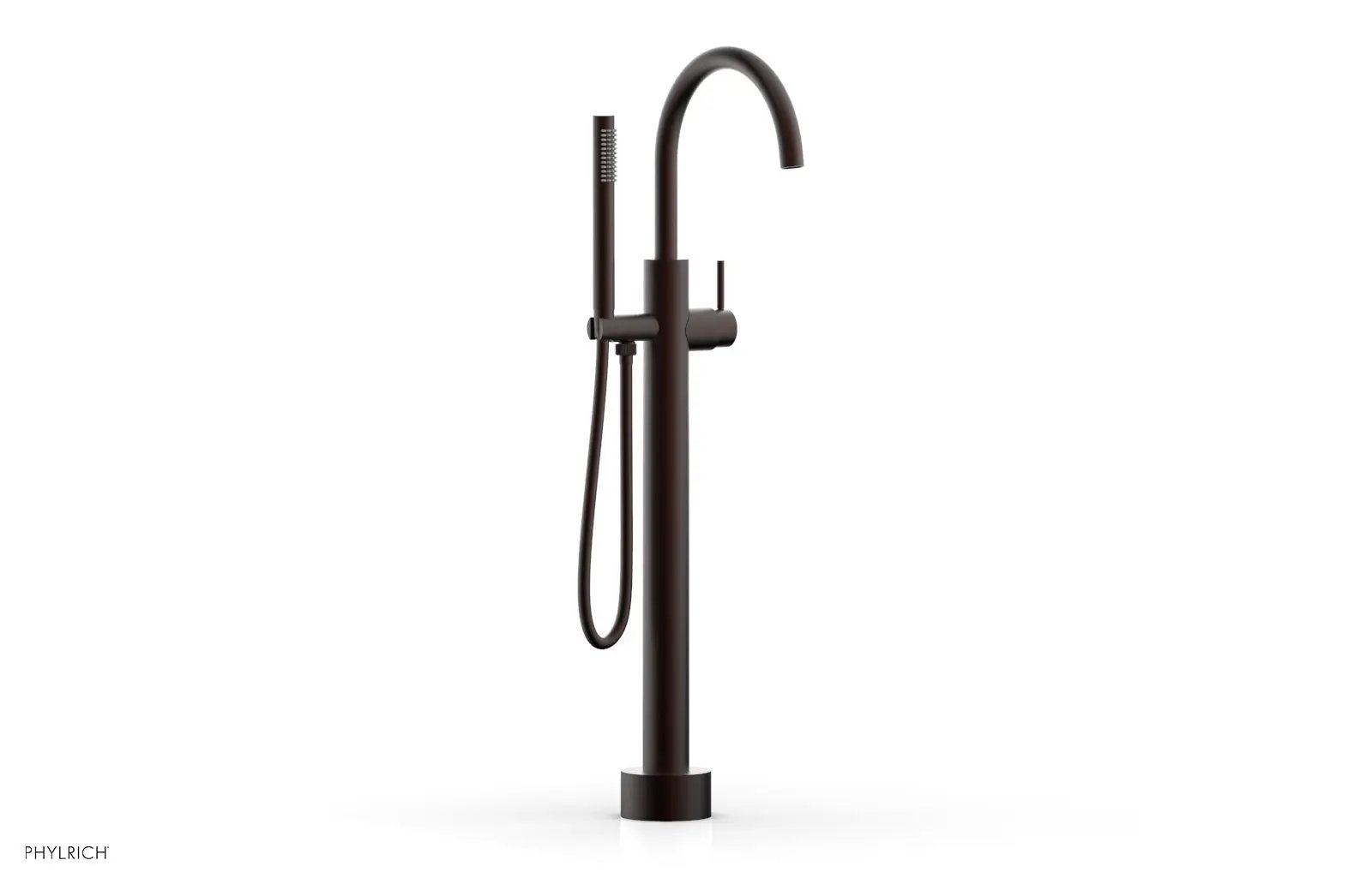 Phylrich BASIC II Low Floor Mount Tub Filler - Lever Handle with Hand Shower by Phylrich