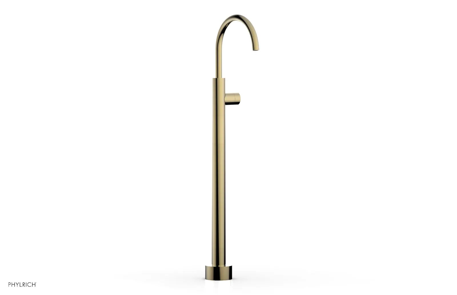 Phylrich BASIC II Tall Floor Mount Tub Filler - Smooth Handle by Phylrich