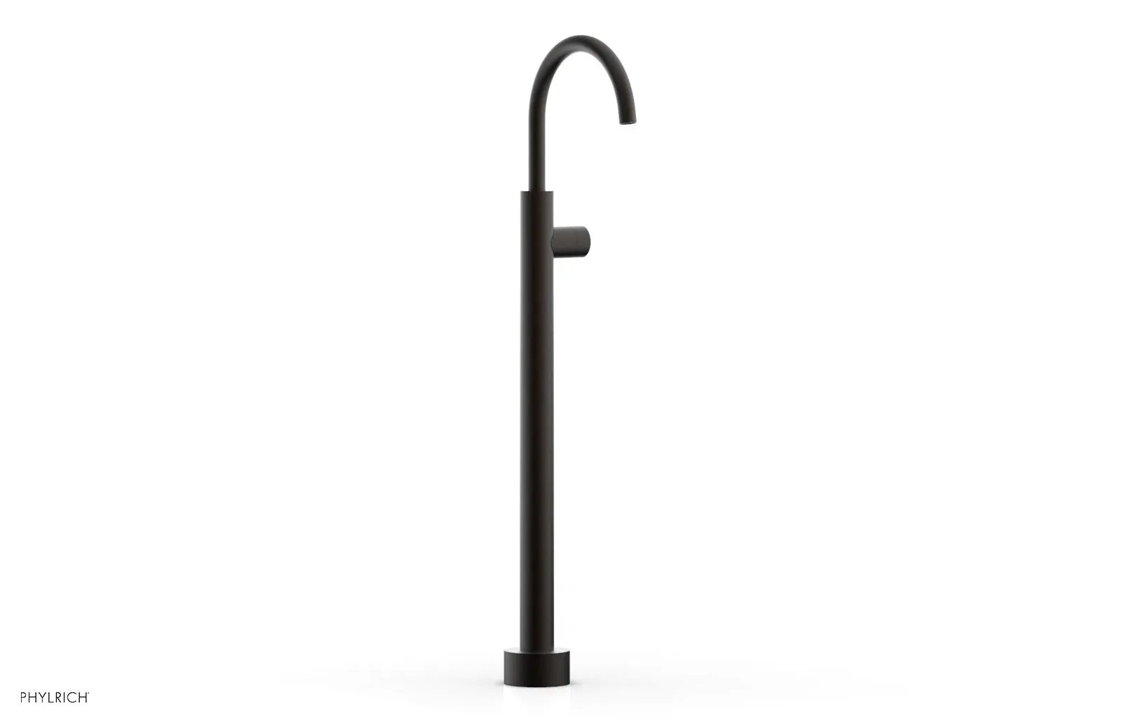 Phylrich BASIC II Tall Floor Mount Tub Filler - Smooth Handle by Phylrich