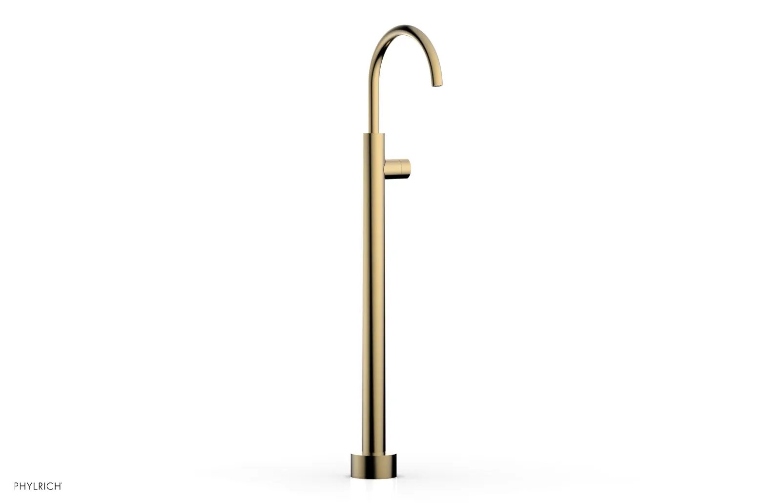 Phylrich BASIC II Tall Floor Mount Tub Filler - Smooth Handle by Phylrich
