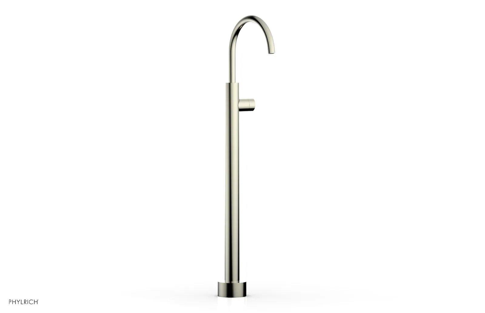 Phylrich BASIC II Tall Floor Mount Tub Filler - Smooth Handle by Phylrich