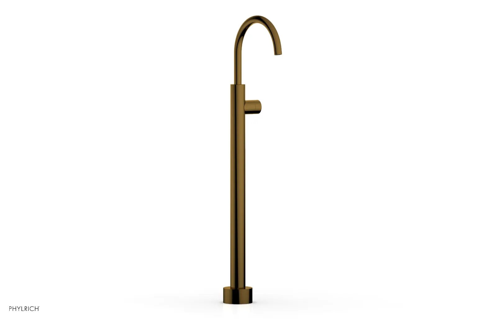 Phylrich BASIC II Tall Floor Mount Tub Filler - Smooth Handle by Phylrich