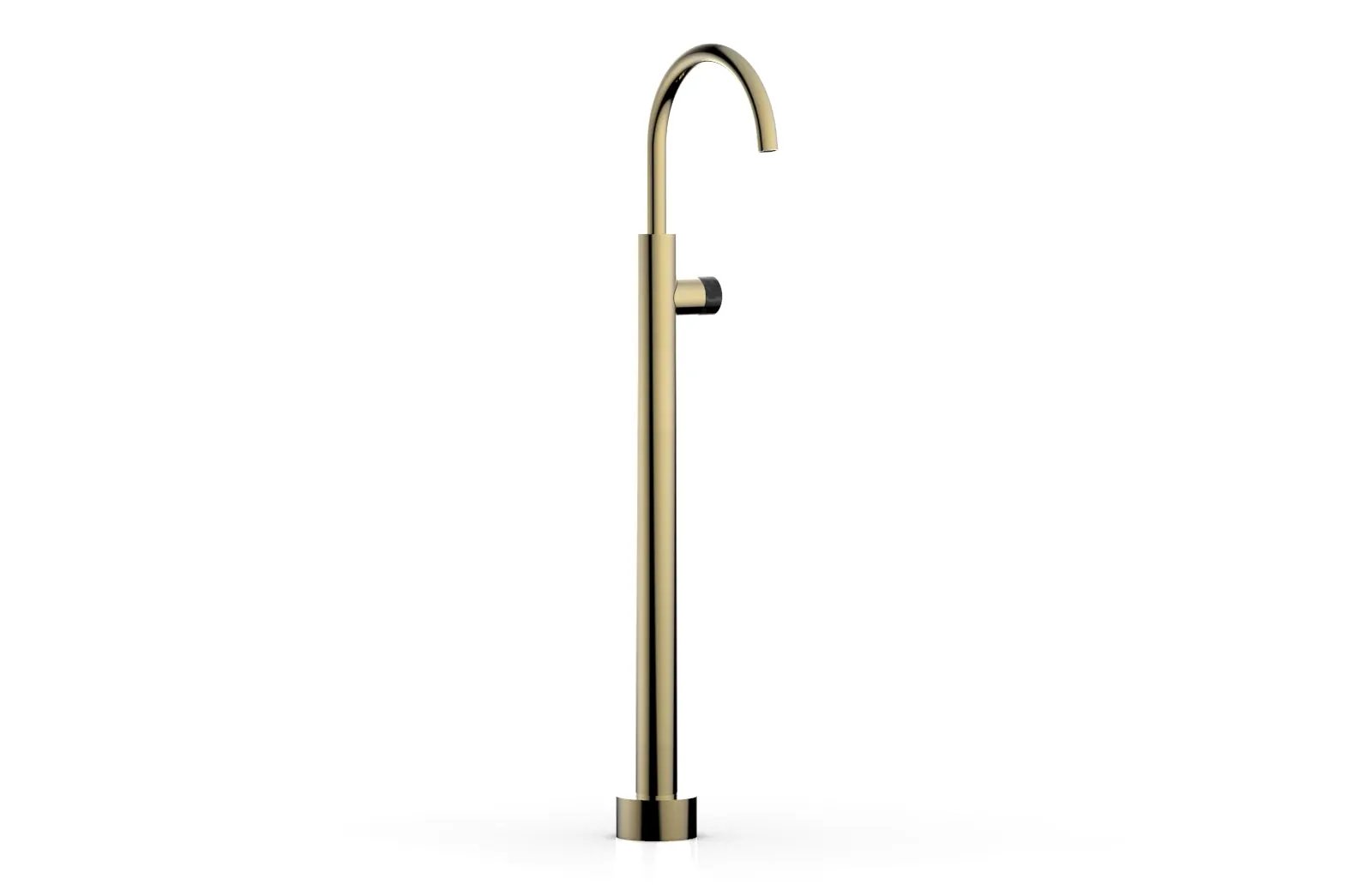 Phylrich BASIC II Tall Floor Mount Tub Filler - Marble Handle by Phylrich
