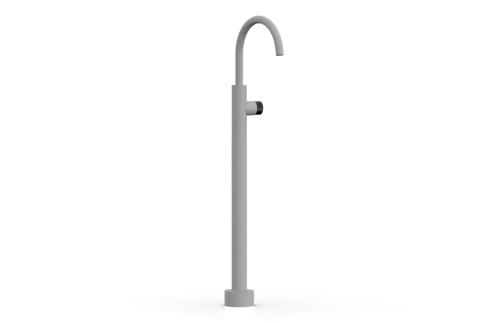 Phylrich BASIC II Tall Floor Mount Tub Filler - Marble Handle by Phylrich