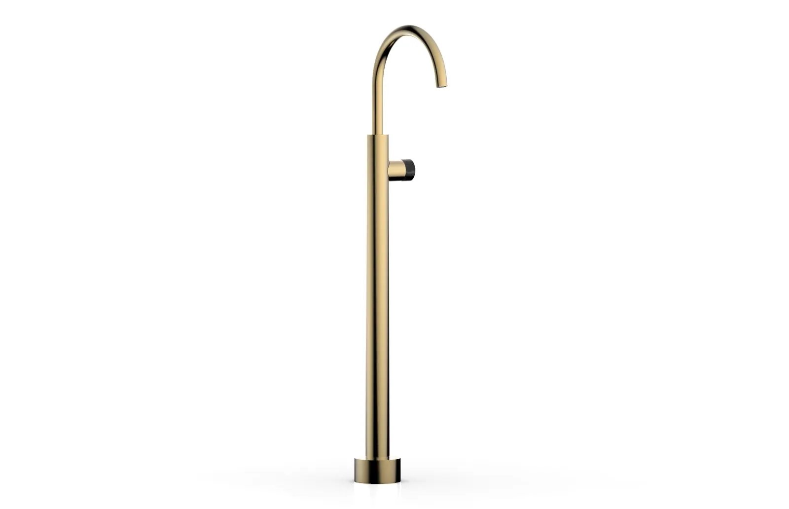 Phylrich BASIC II Tall Floor Mount Tub Filler - Marble Handle by Phylrich