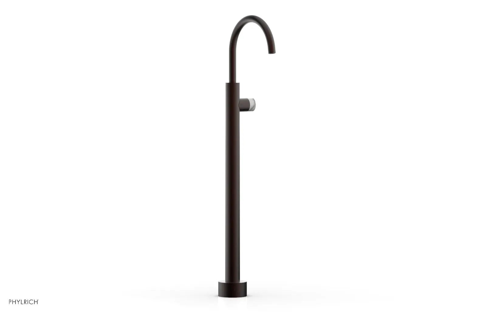 Phylrich BASIC II Tall Floor Mount Tub Filler - Marble Handle by Phylrich
