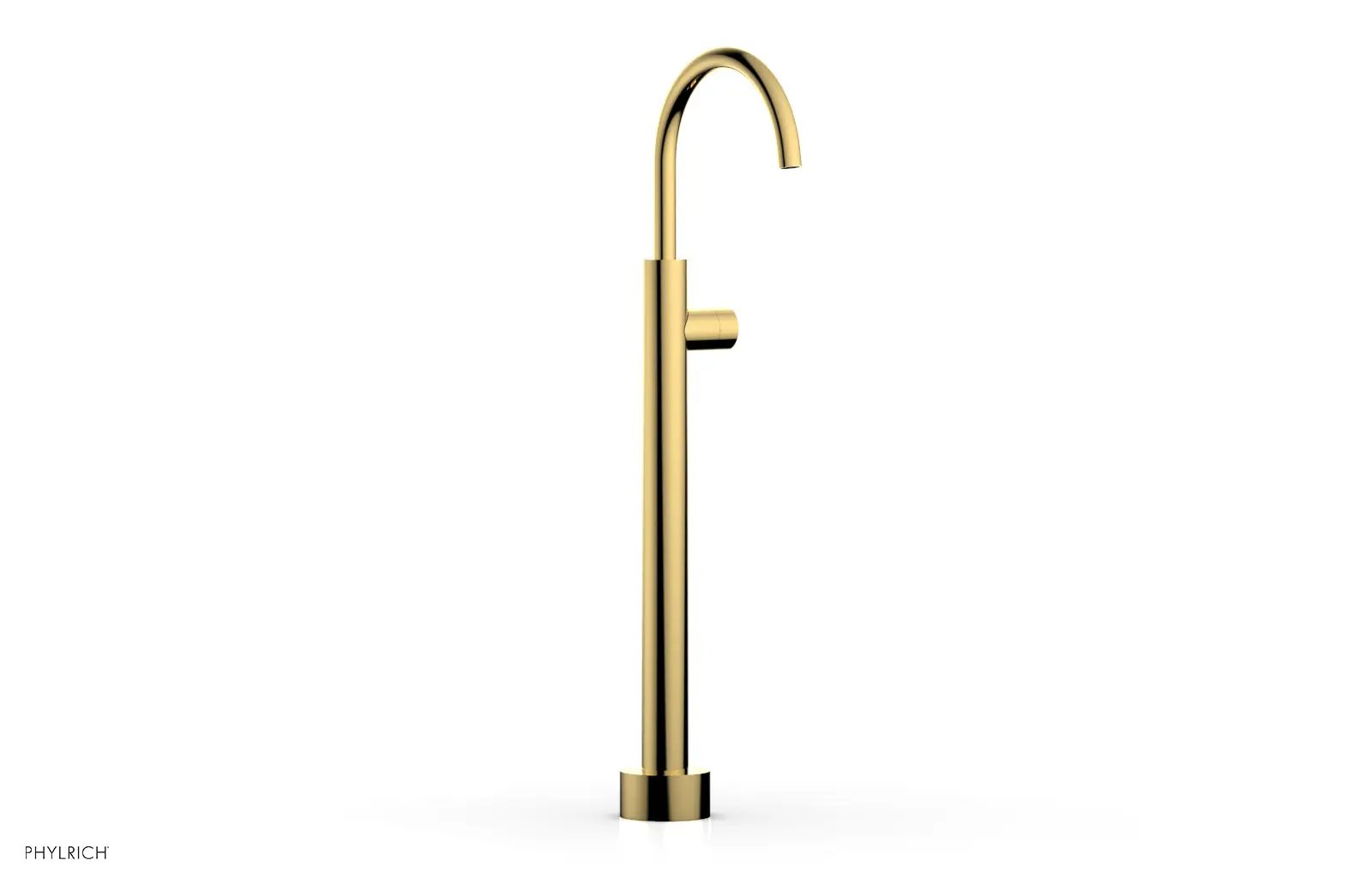 Phylrich BASIC II Low Floor Mount Tub Filler - Smooth Handle by Phylrich