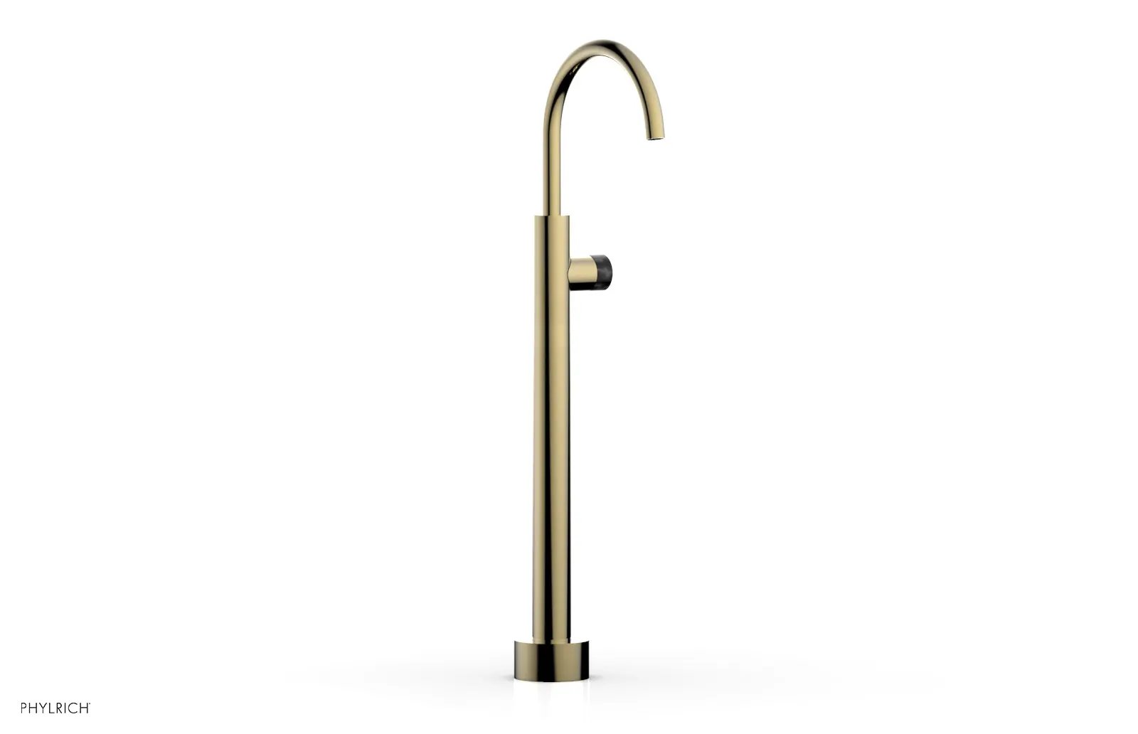 Phylrich BASIC II Low Floor Mount Tub Filler - Marble Handle by Phylrich