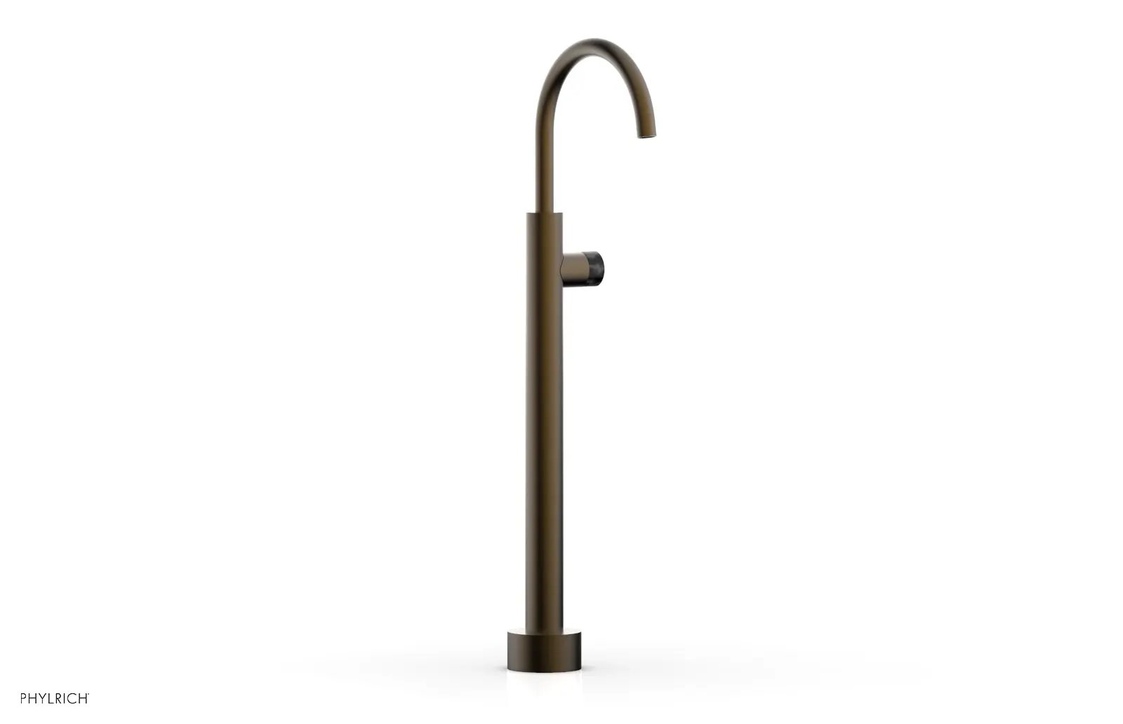 Phylrich BASIC II Low Floor Mount Tub Filler - Marble Handle by Phylrich