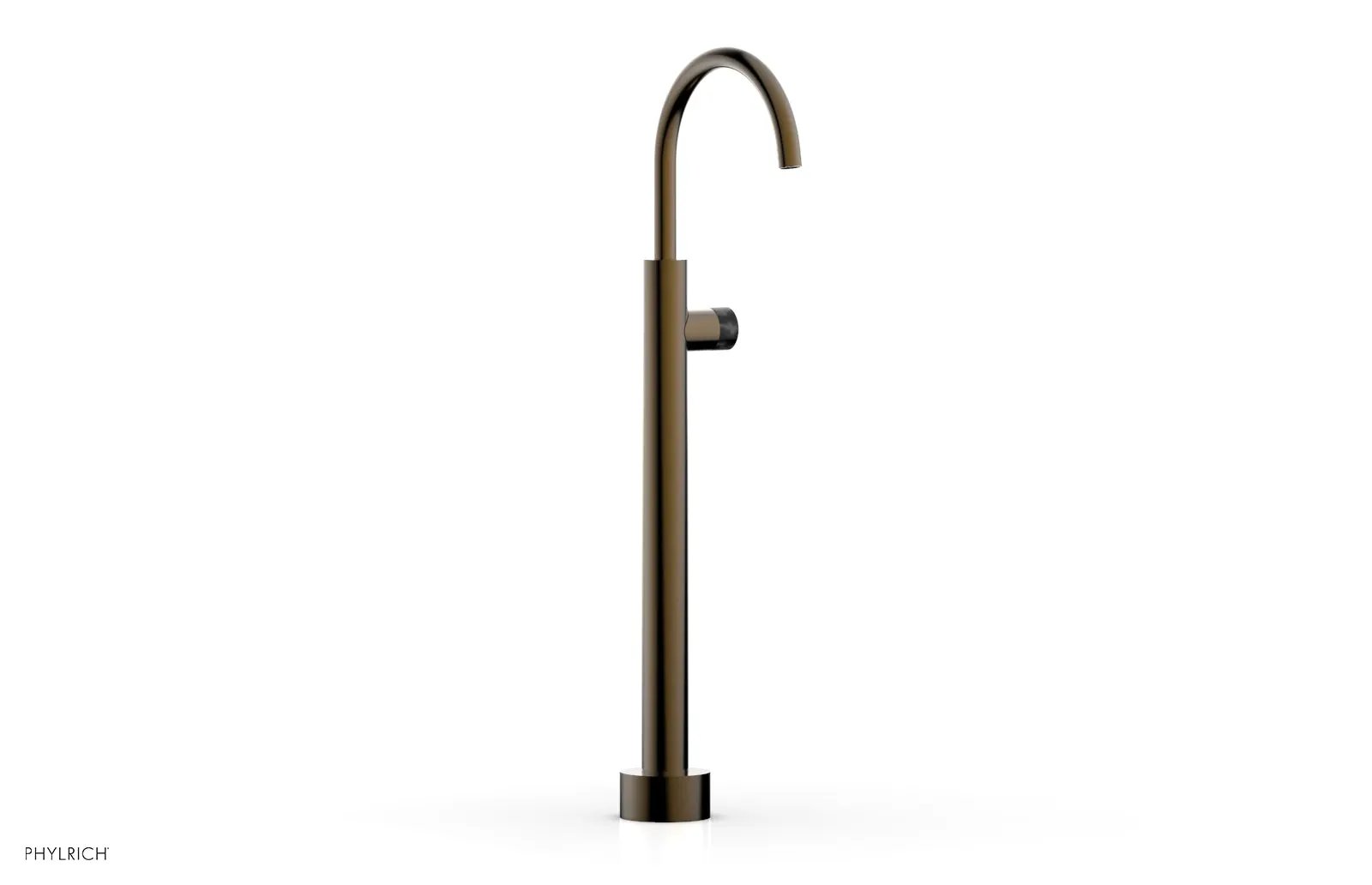Phylrich BASIC II Low Floor Mount Tub Filler - Marble Handle by Phylrich