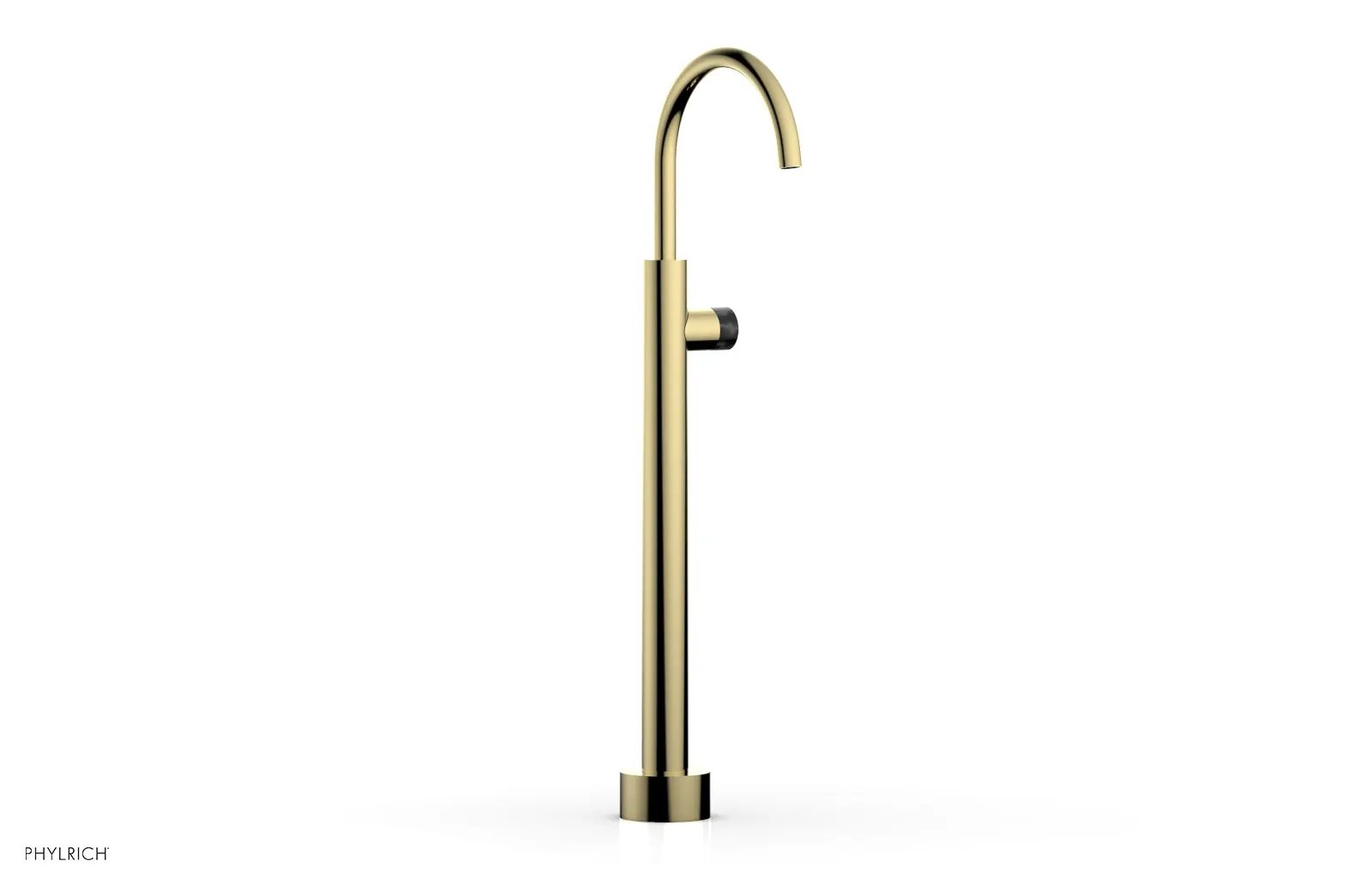 Phylrich BASIC II Low Floor Mount Tub Filler - Marble Handle by Phylrich