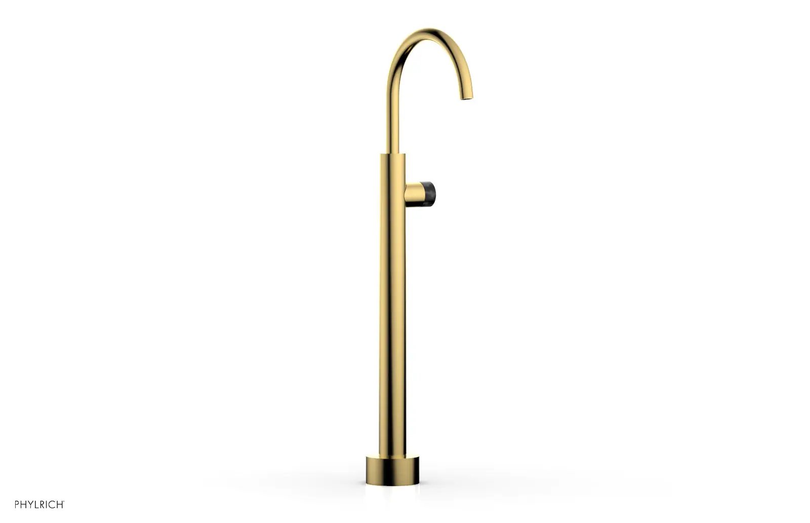 Phylrich BASIC II Low Floor Mount Tub Filler - Marble Handle by Phylrich
