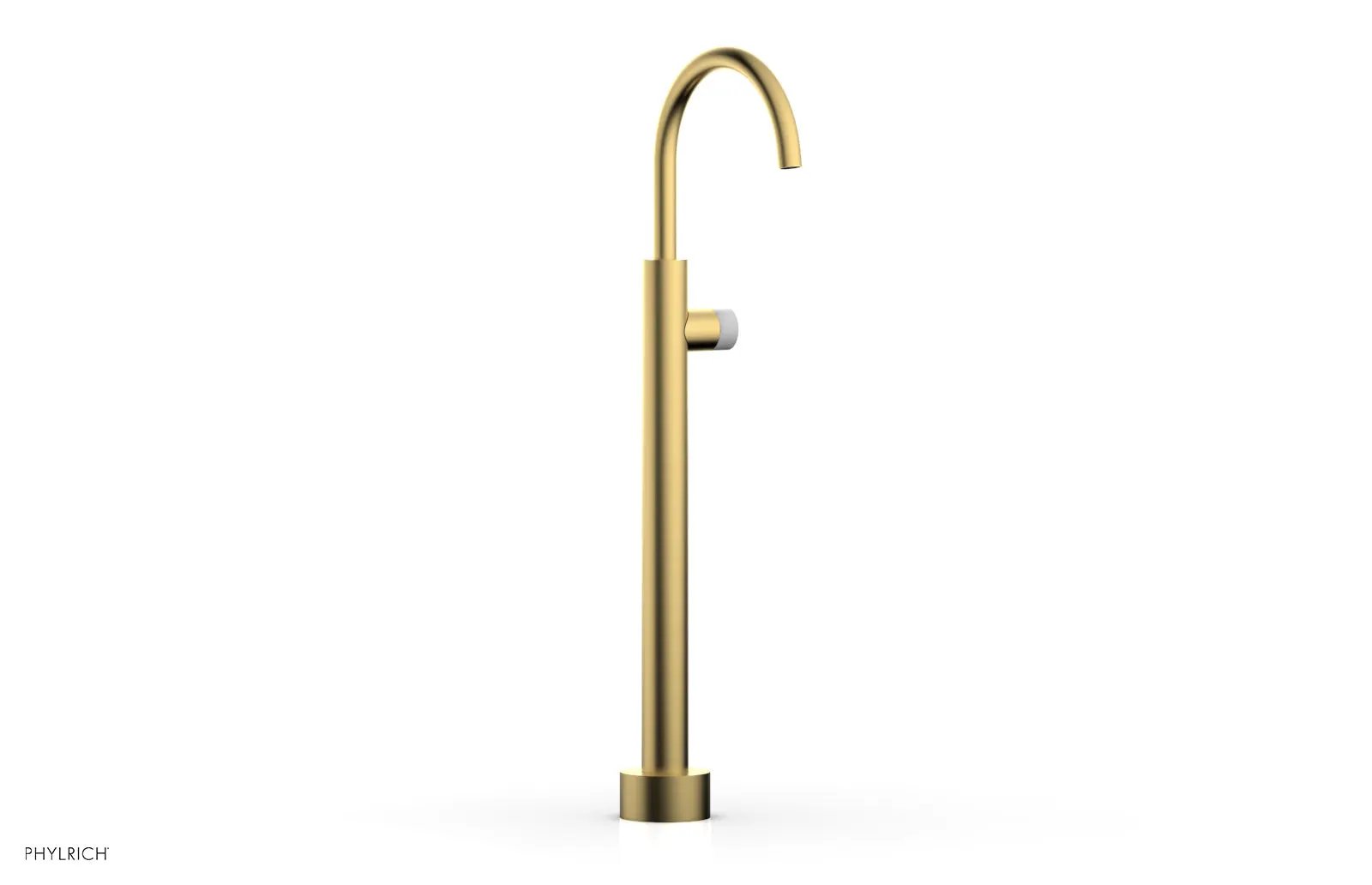Phylrich BASIC II Low Floor Mount Tub Filler - Marble Handle by Phylrich