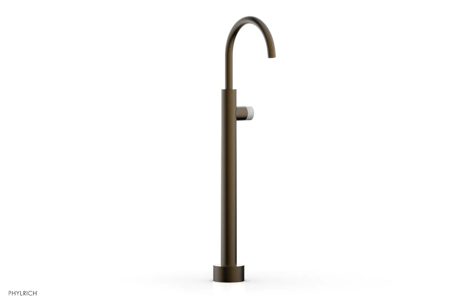 Phylrich BASIC II Low Floor Mount Tub Filler - Marble Handle by Phylrich