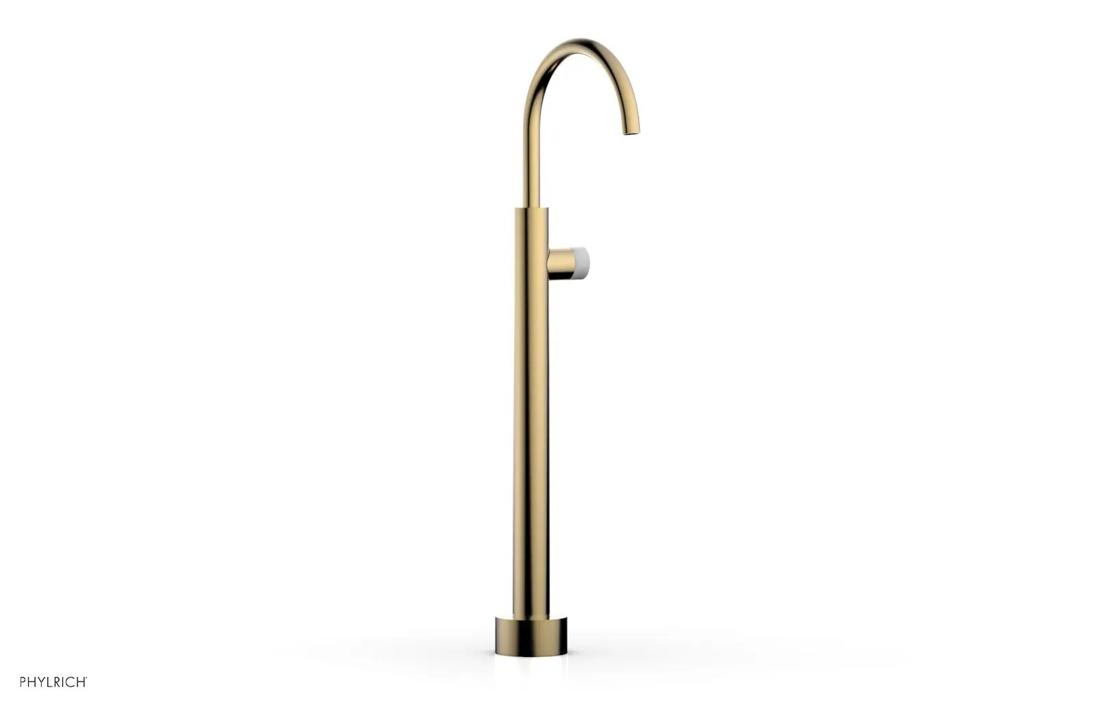 Phylrich BASIC II Low Floor Mount Tub Filler - Marble Handle by Phylrich