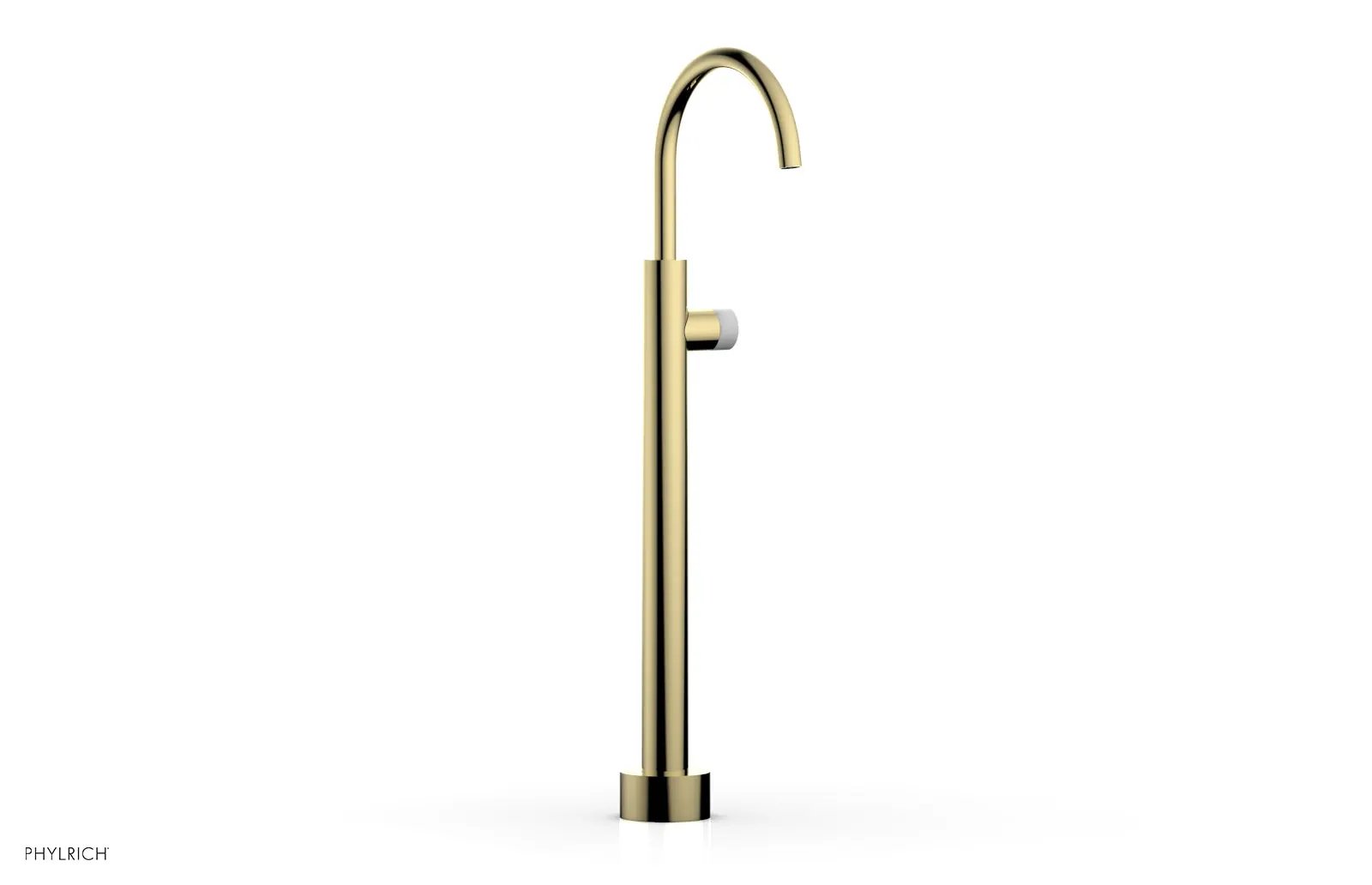 Phylrich BASIC II Low Floor Mount Tub Filler - Marble Handle by Phylrich