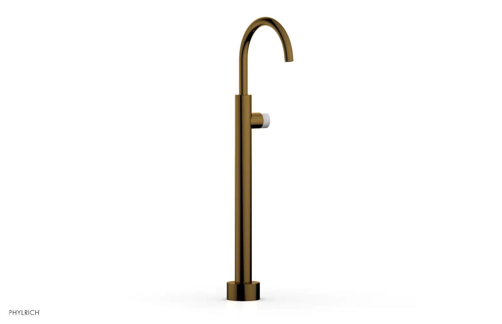 Phylrich BASIC II Low Floor Mount Tub Filler - Marble Handle by Phylrich