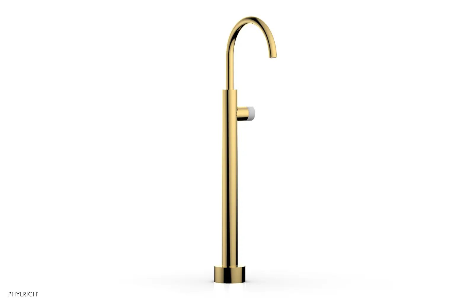 Phylrich BASIC II Low Floor Mount Tub Filler - Marble Handle by Phylrich