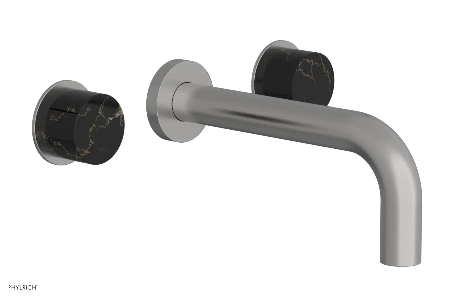 Phylrich BASIC II Wall Tub Set, Black Marble Handles by Phylrich