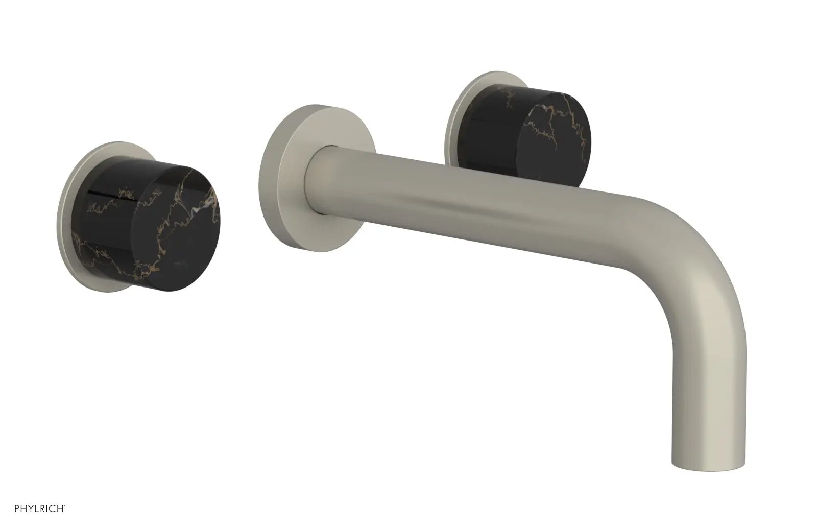 Phylrich BASIC II Wall Tub Set, Black Marble Handles by Phylrich