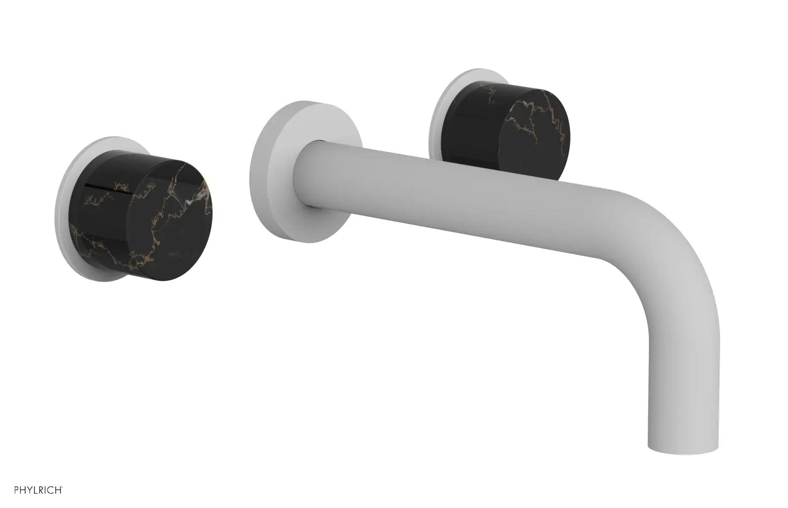 Phylrich BASIC II Wall Tub Set, Black Marble Handles by Phylrich