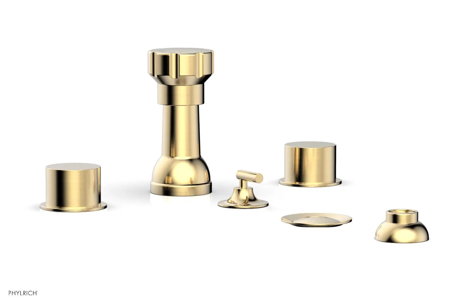 Phylrich BASIC II Four Hole Bidet Set - Smooth Handles by Phylrich