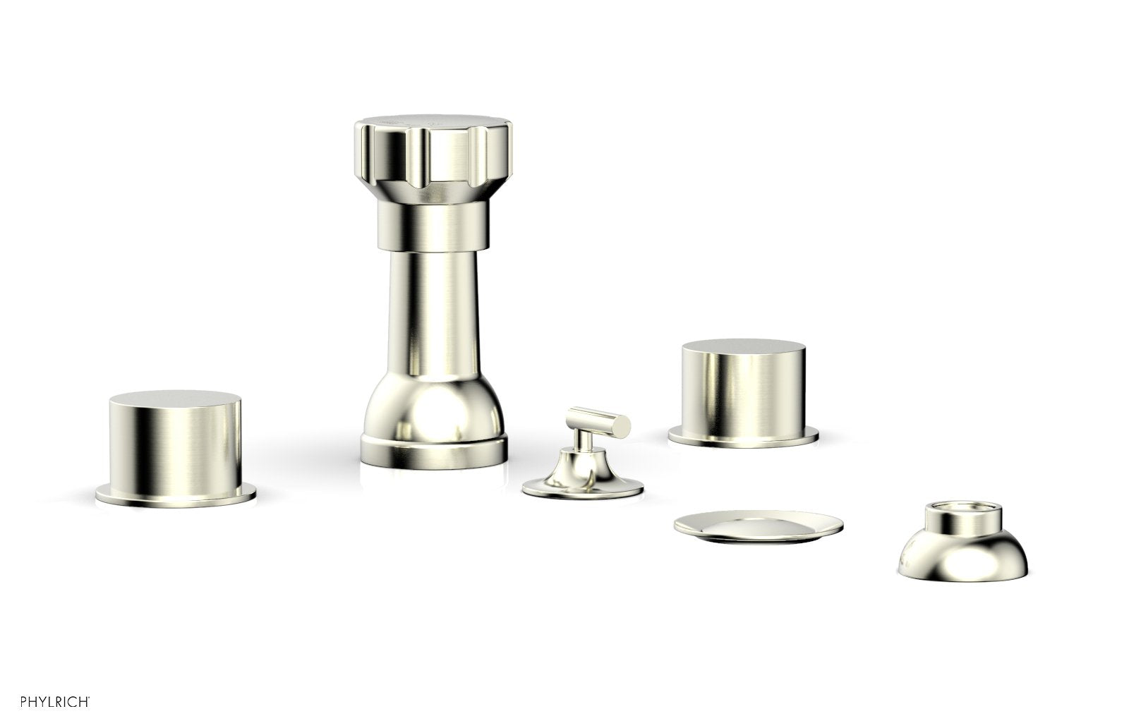 Phylrich BASIC II Four Hole Bidet Set - Smooth Handles