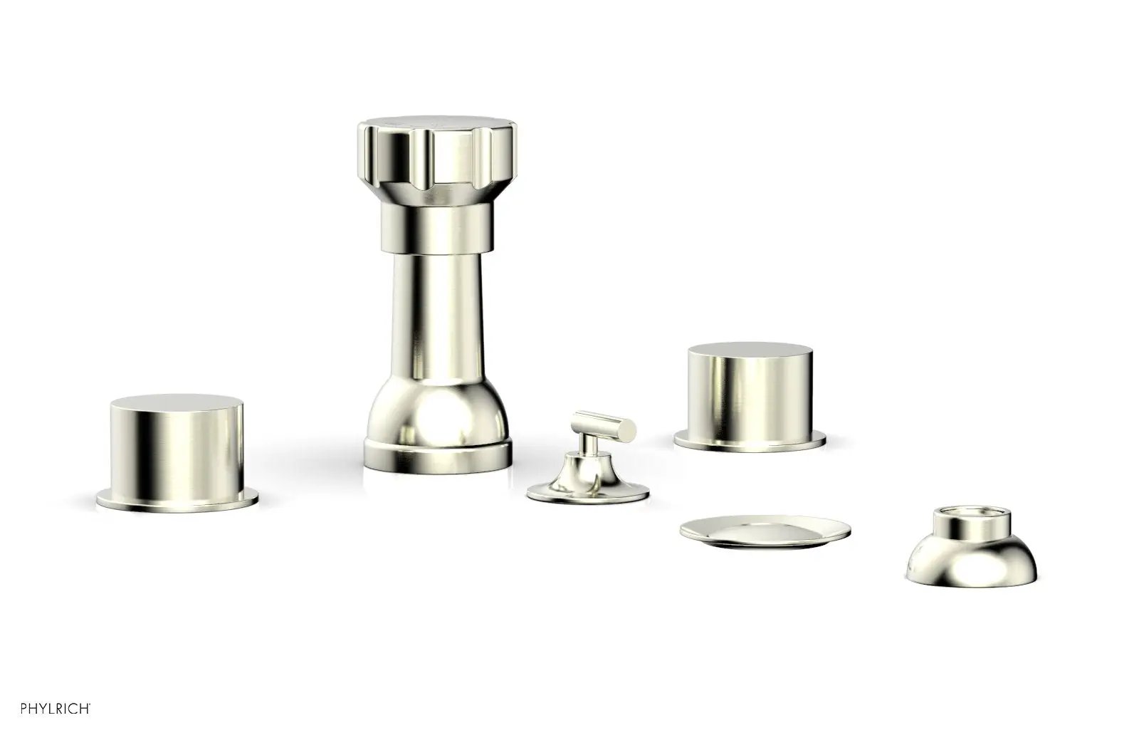 Phylrich BASIC II Four Hole Bidet Set - Smooth Handles by Phylrich