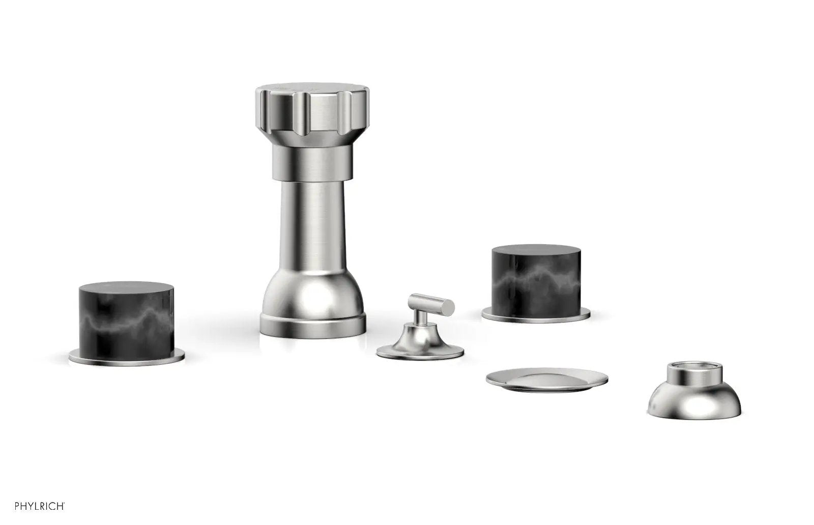 Phylrich BASIC II Four Hole Bidet Set - Marble Handles by Phylrich