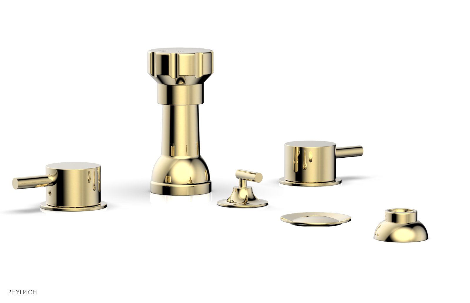 Phylrich BASIC II Four Hole Bidet Set - Lever Handles