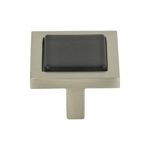 Atlas Spa Black Square Knob 1 3/8 Inch
