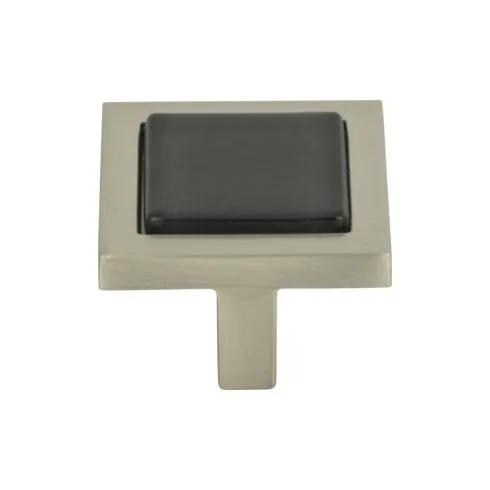 Atlas Spa Black Square Knob 1 3/8 Inch by Atlas