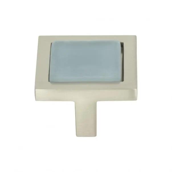 Atlas Spa Blue Square Knob 1 3/8 Inch by Atlas