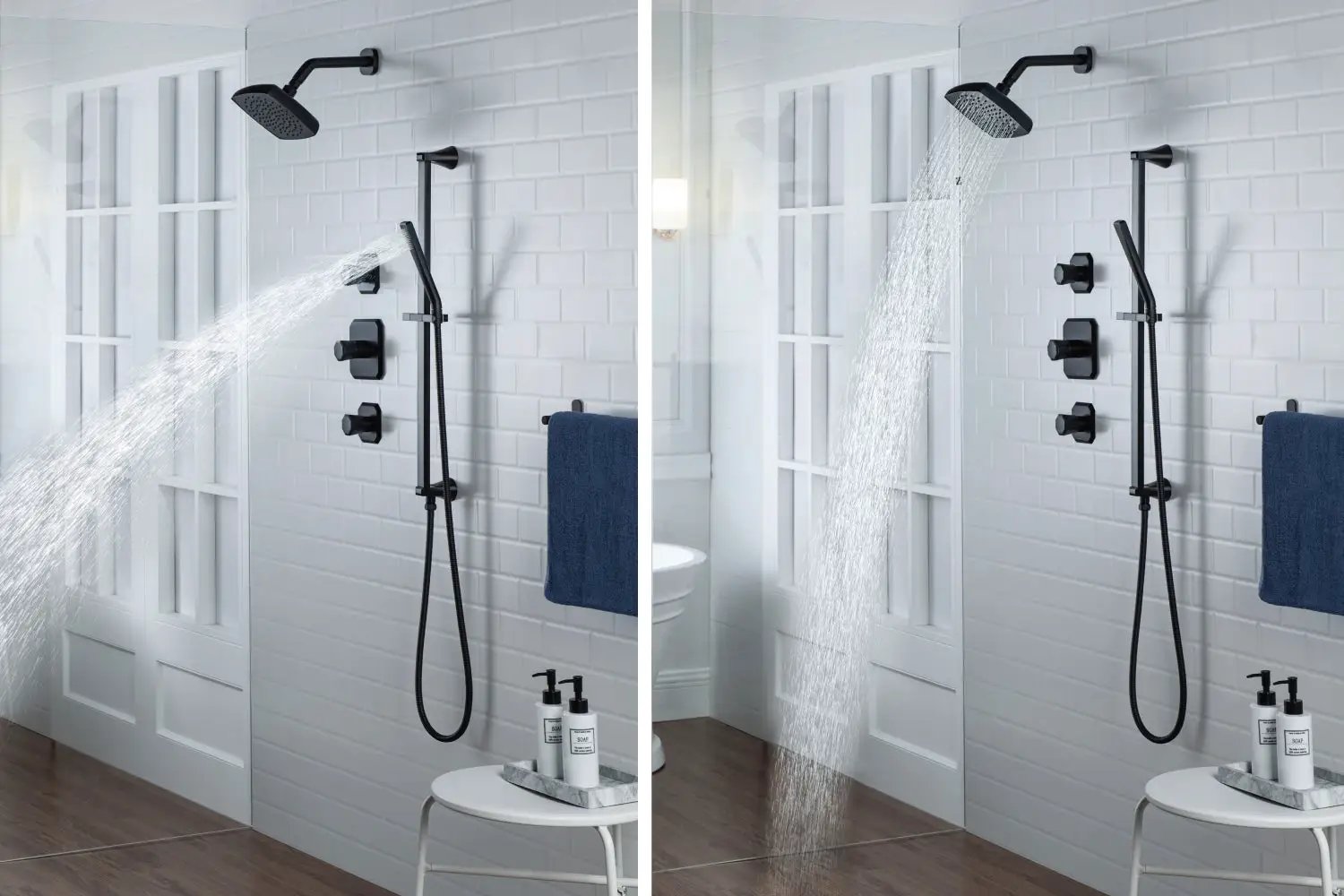 matte black shower head