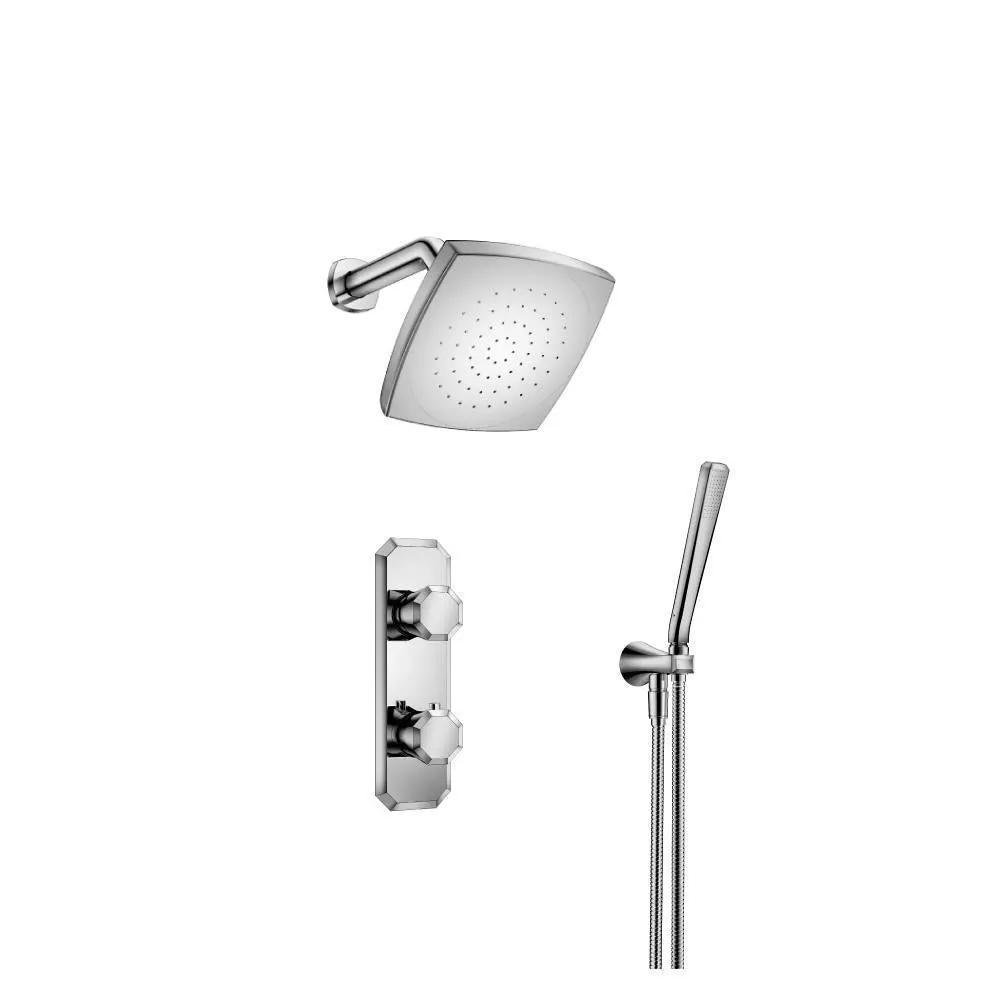 chrome shower set