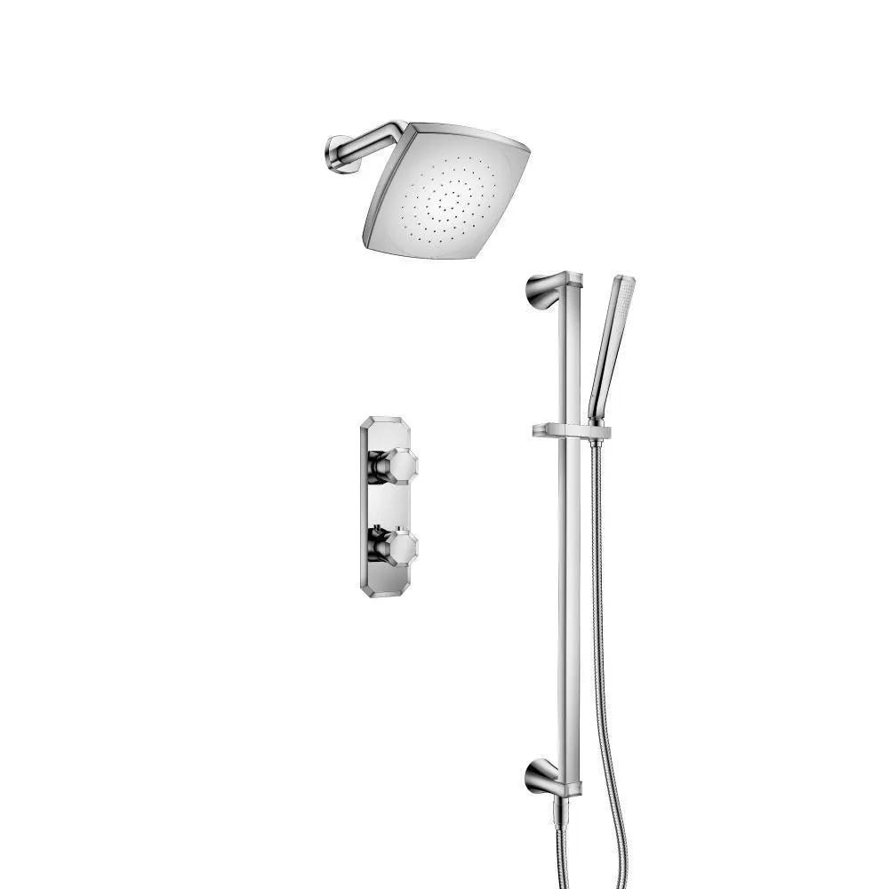 chrome shower set