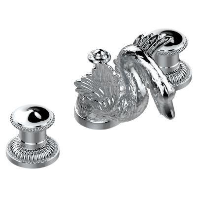 chrome polished faucet