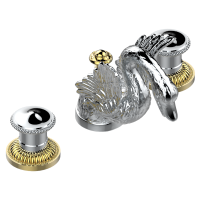 THG Paris Cygne Widespread Lavatory Set with Drain