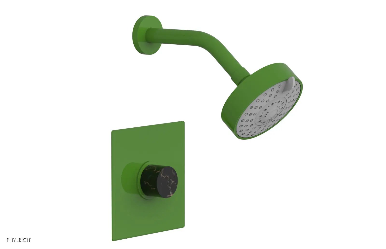 Phylrich BASIC II Pressure Balance Shower Set - Black Marble Handle by Phylrich