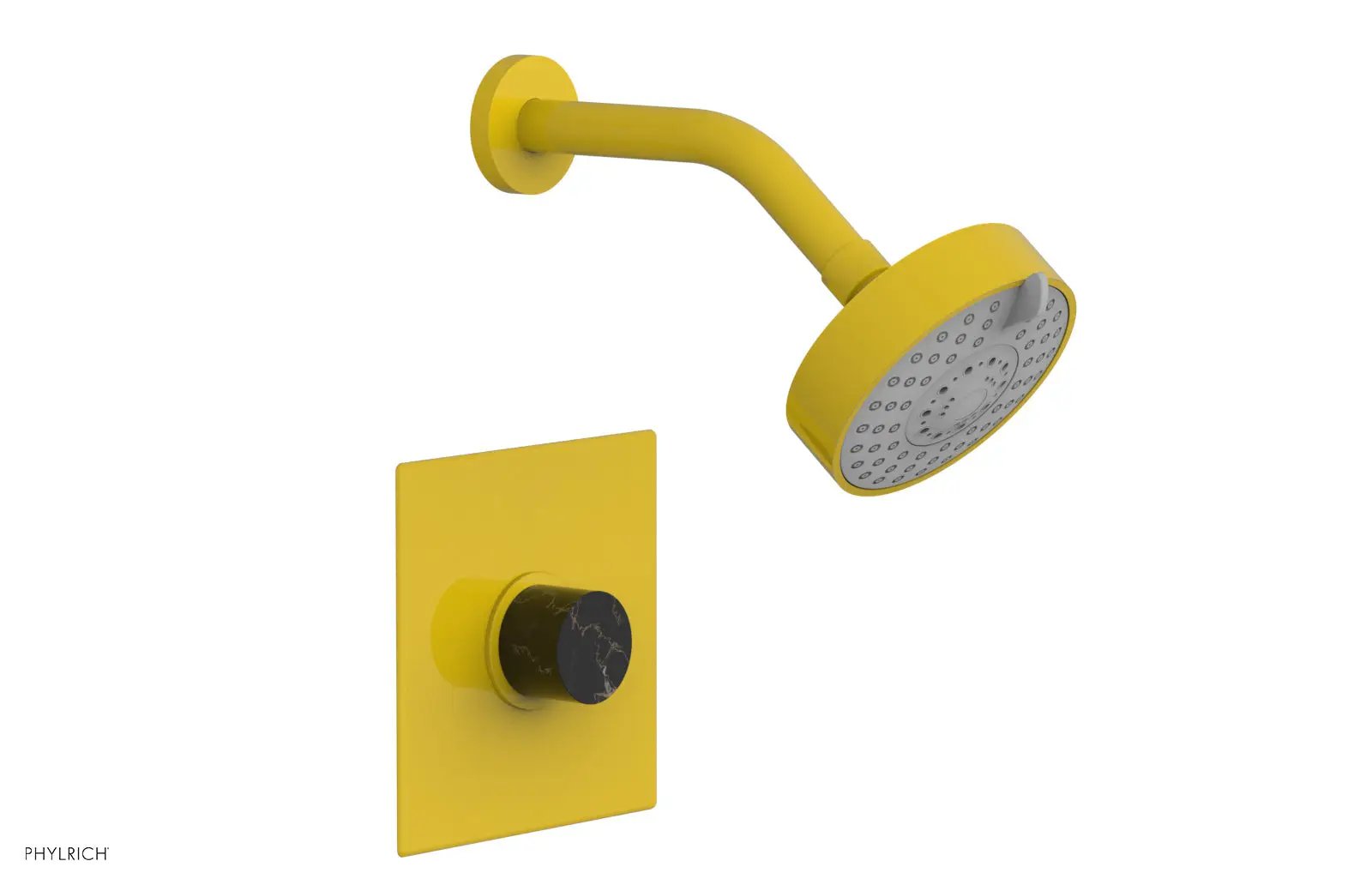 Phylrich BASIC II Pressure Balance Shower Set - Black Marble Handle by Phylrich