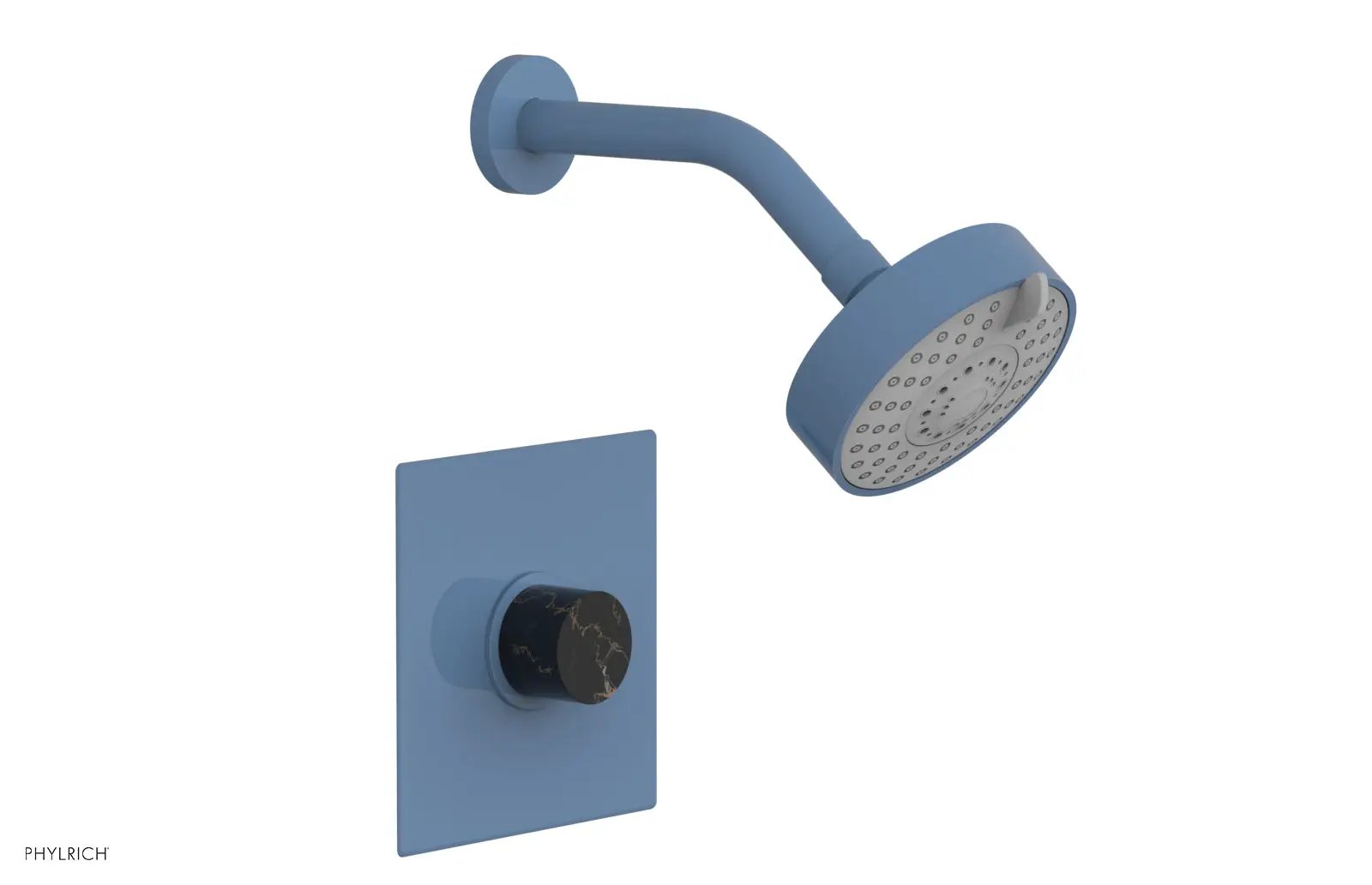 Phylrich BASIC II Pressure Balance Shower Set - Black Marble Handle by Phylrich