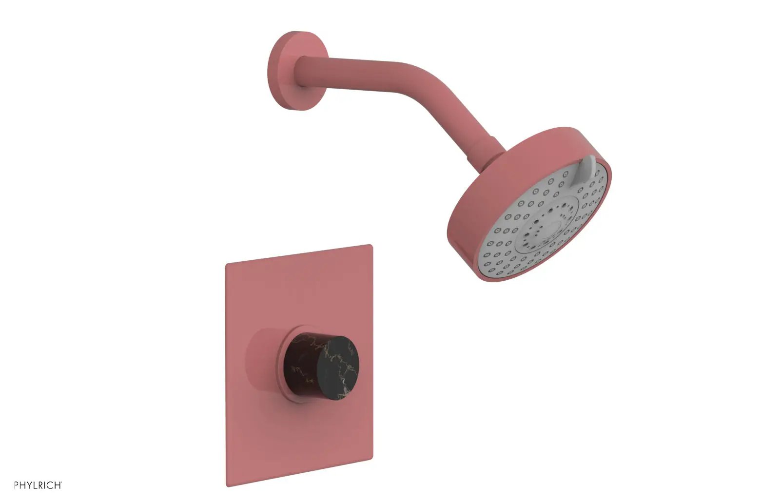 Phylrich BASIC II Pressure Balance Shower Set - Black Marble Handle by Phylrich