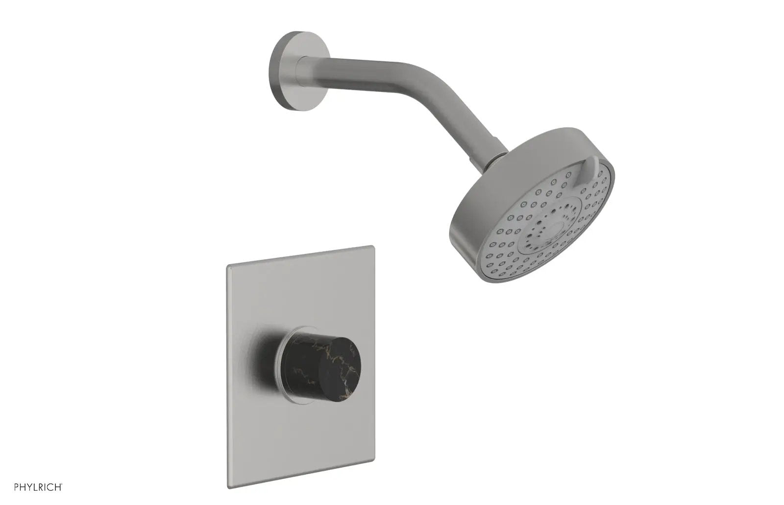 Phylrich BASIC II Pressure Balance Shower Set - Black Marble Handle by Phylrich