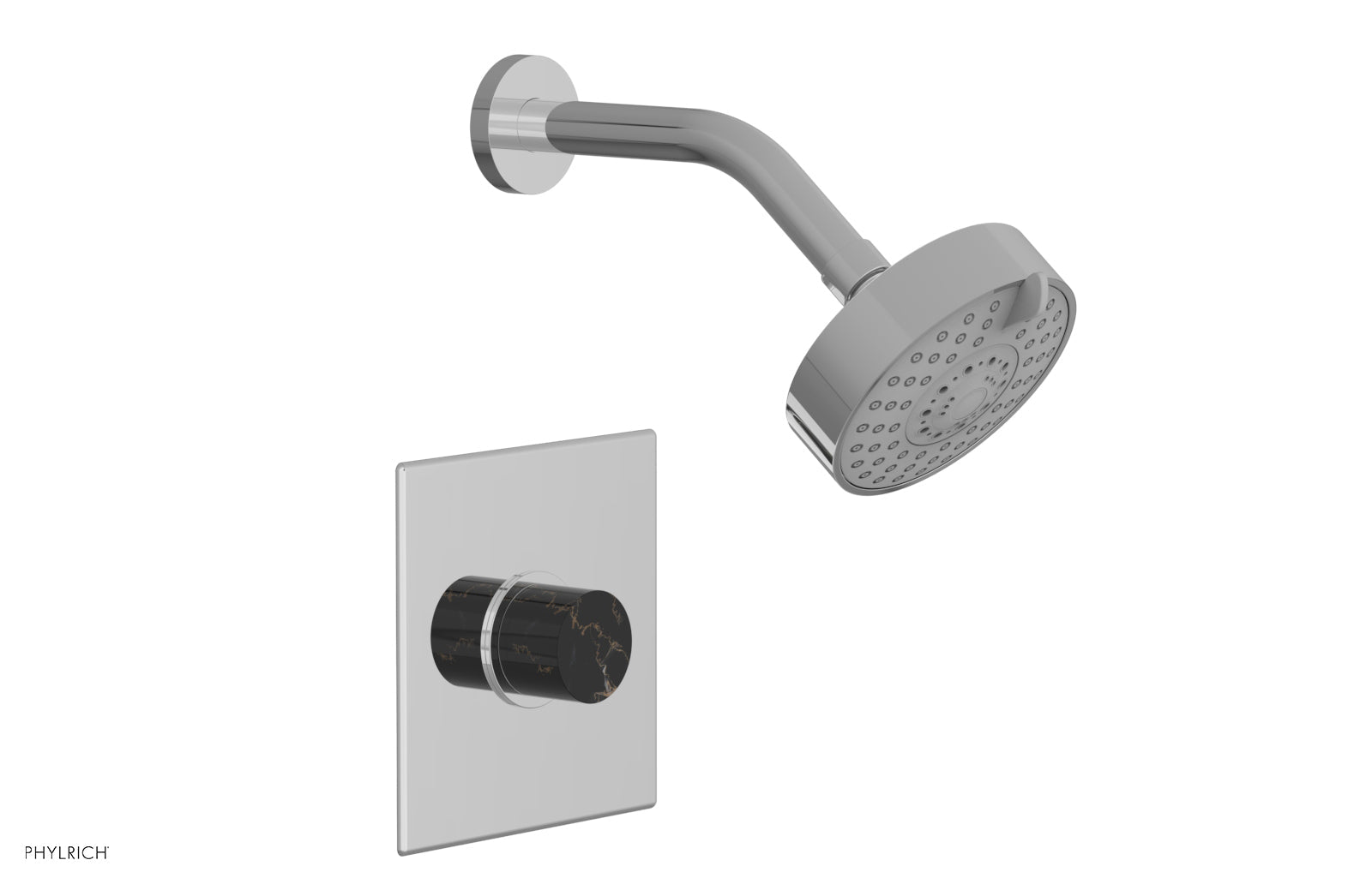 polished chrome shower set