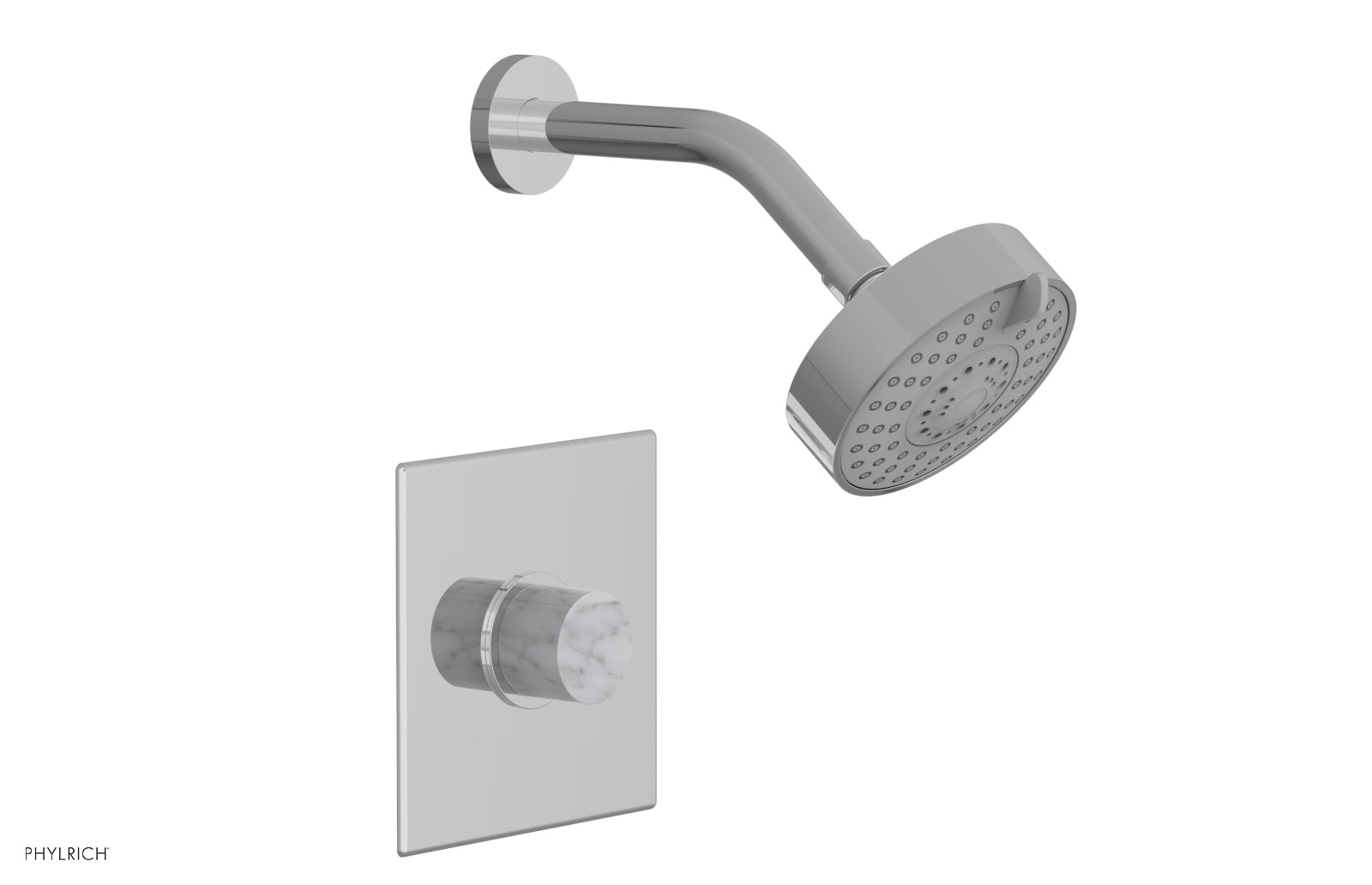 polished chrome shower set