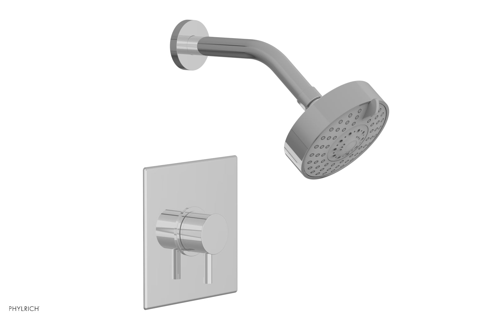 polished chrome shower set
