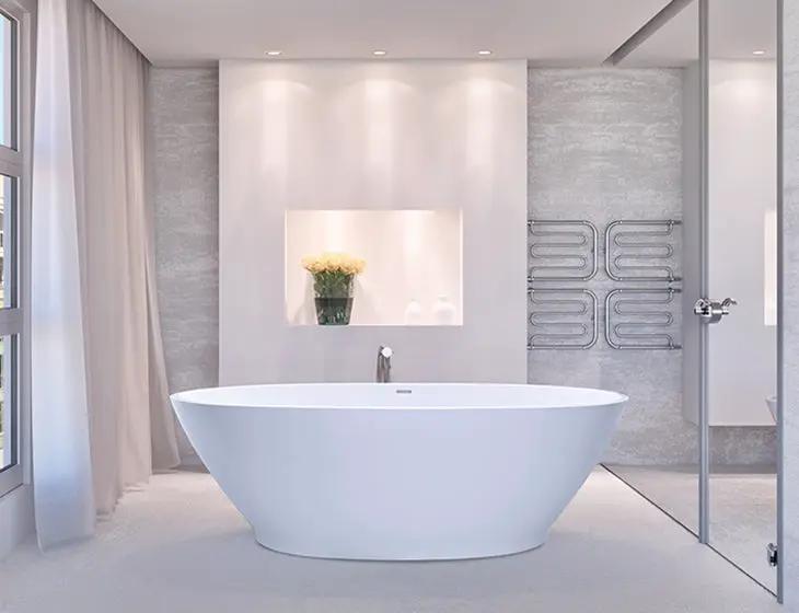 white bathtub