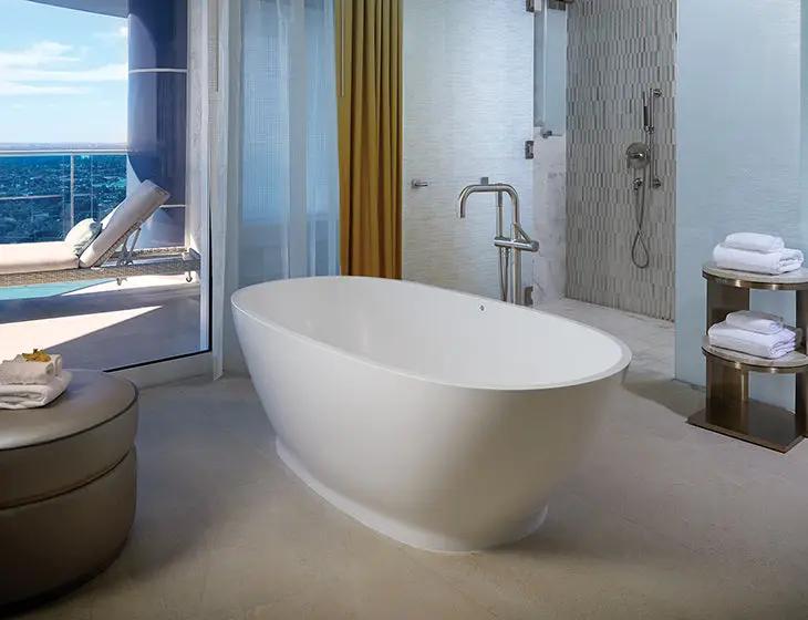 white bathtub